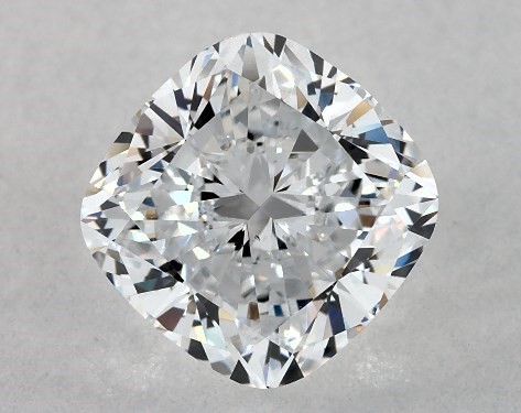 This Lab-Grown diamond 1.52 carat cushion modified E color VS2 clarity has Fair proportions and a diamond grading report from IGI